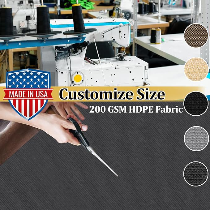Shade&Beyond Customized Size 7' X 12' Shade Cloth - Image 3