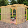 Outdoor Sheer Curtains for Patio Waterproof, 2 Panels Rod Pocket Indoor/Outdoor by Awnmeow