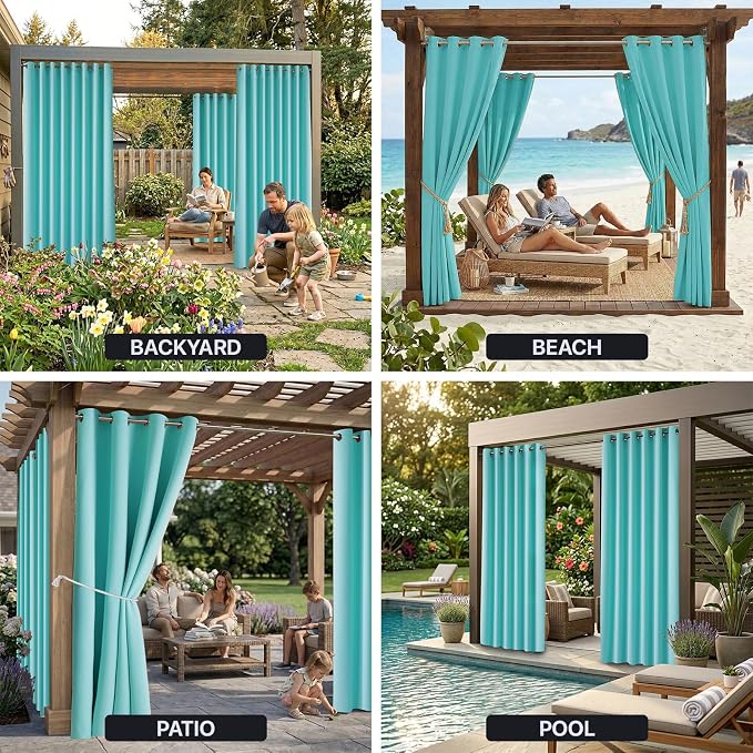 DIVA EN CAMINO DEC Outdoor Patio Curtain Waterproof Darkening Thermal Insulated - Image 9