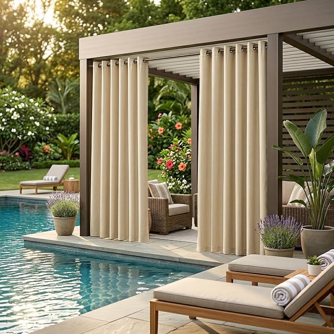 Waterproof Outdoor Curtain W84 x L120 - Image 2