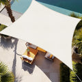 Shade&Beyond Rectangle Sun Shade Sail 10'X13' Permeable Canopy Cream by ShadeBeyond