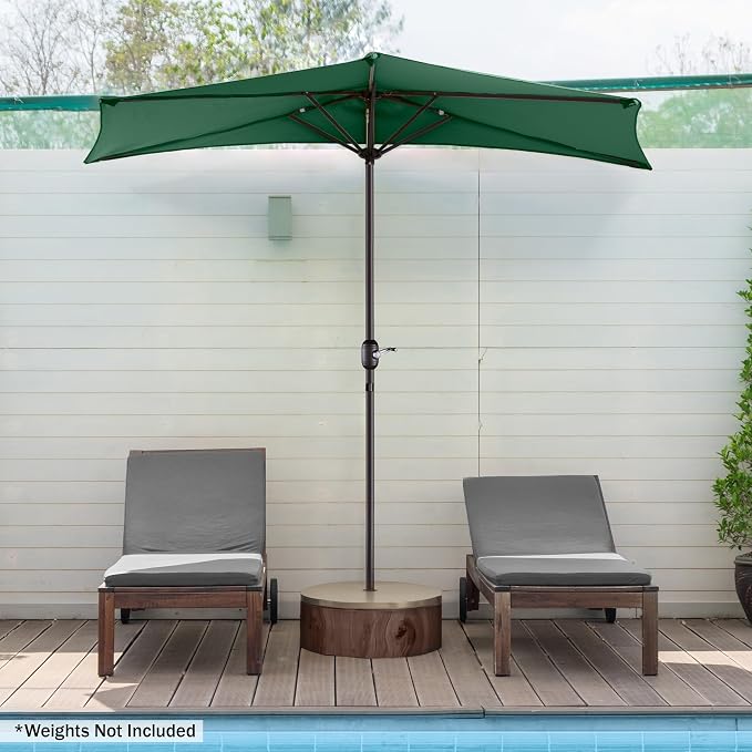 Half Patio Umbrella - 9ft Outdoor Patio Canopy - Condo - Image 6