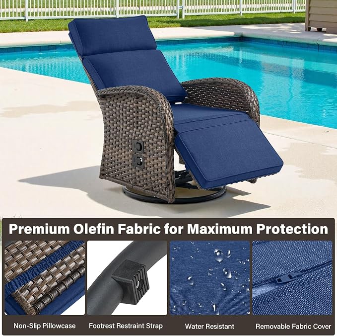 5 Piece Wicker Patio Furniture Set - Image 6
