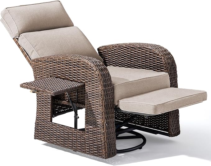 Luxury Patio Swivel Recliner Chair - Image 9