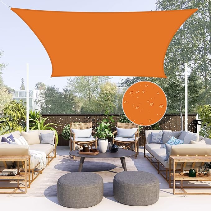 Neween Waterproof Sun Shade Sail Rectangle UV Block Canopy by Neween