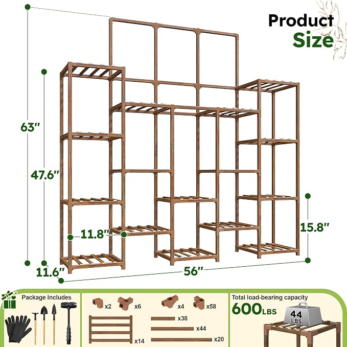 EnHomee 63" Tall Plant Stand - Image 8