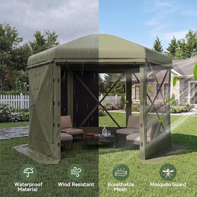 Aoxun 12x12ft Pop Up Canopy Tent, Screen Tent - Image 3