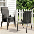 TLSUNNY Patio Chair, Outdoor Stackable Textilene Chairs Set of 6, by TLSUNNY