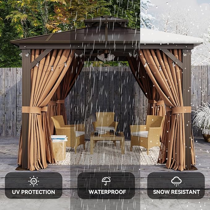 Aoxun 10'x10' Hardtop Gazebo - Image 6