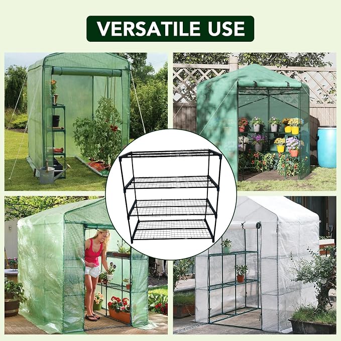 4-Tier Durable Powder-Coated Steel Plant Stands - Image 7