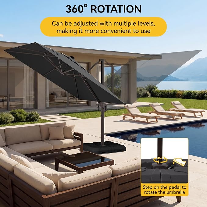10x10FT Cantilever Outdoor Umbrella - Image 5