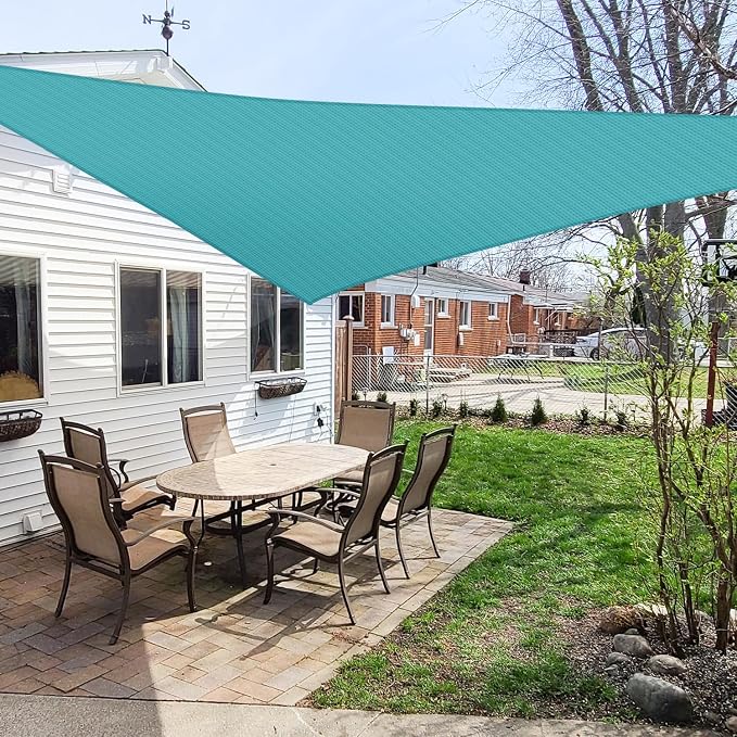 Windscreen4less 14' x 14' x 14' Sun Shade Sail Triangle Outdoor Canopy Cover UV by Windscreen4less
