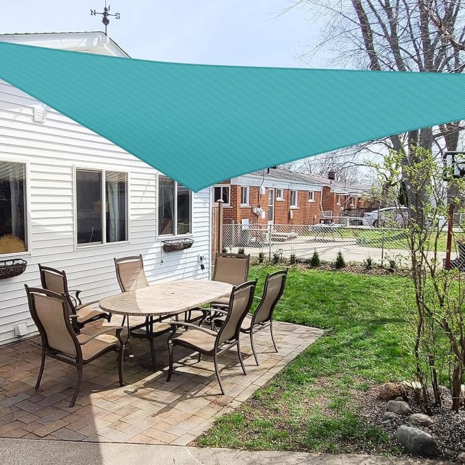 Windscreen4less 16' x 16' x 16' Sun Shade Sail Triangle Outdoor Canopy Cover UV by Windscreen4less