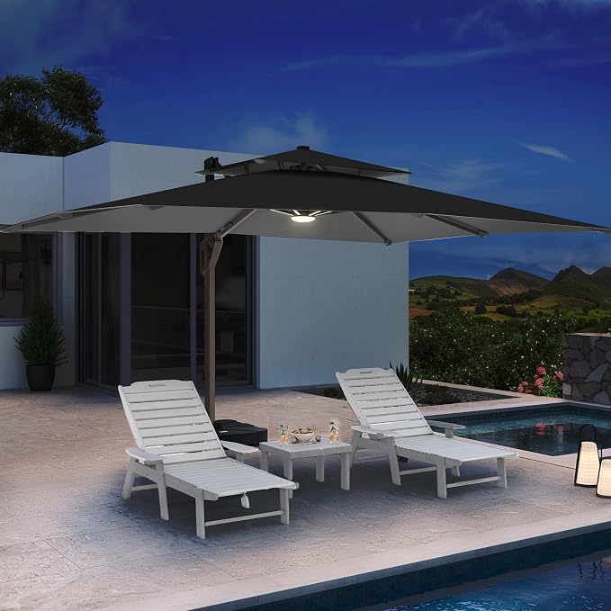 10 X 13 FT Cantilever Patio Umbrella Outdoor - Image 3