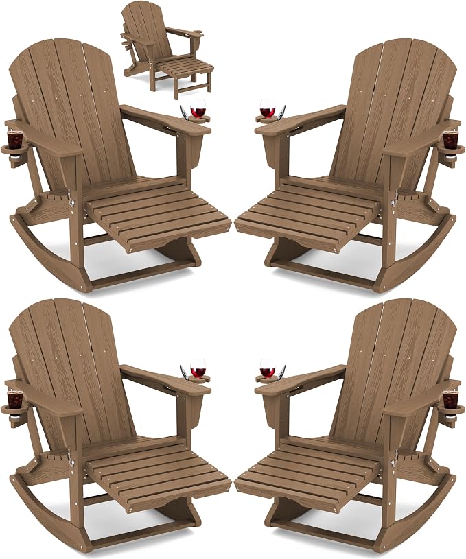 Adirondack Rocking Chair Set of 4 by KINGYES