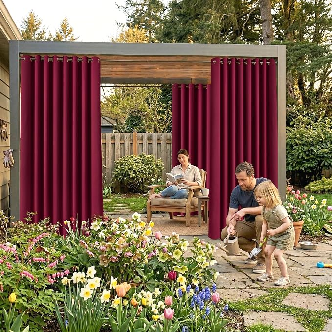 Waterproof Outdoor Curtain W105 x L108 - Image 2