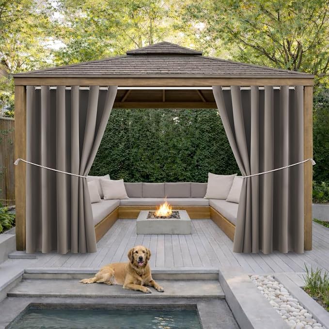 Waterproof Outdoor Curtain W84 x L120 by DivaenCamino