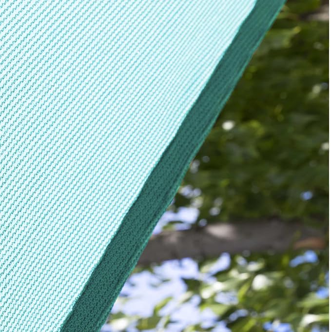 Amgo Custom Size 7' x 12' x 13.9' Turquoise Triangle Sun Shade Sail UPF50+ - Image 9