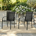 Stackable Patio Chairs Set of 2, Outdoor Dining Chairs by Puntogen
