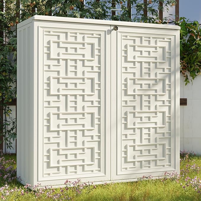 Mrosaa Indoor Outdoor Storage Cabinet Waterproof - Image 7