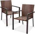 Best Choice Products Set of 2 Stackable Outdoor Wicker Dining Chairs by Unknown