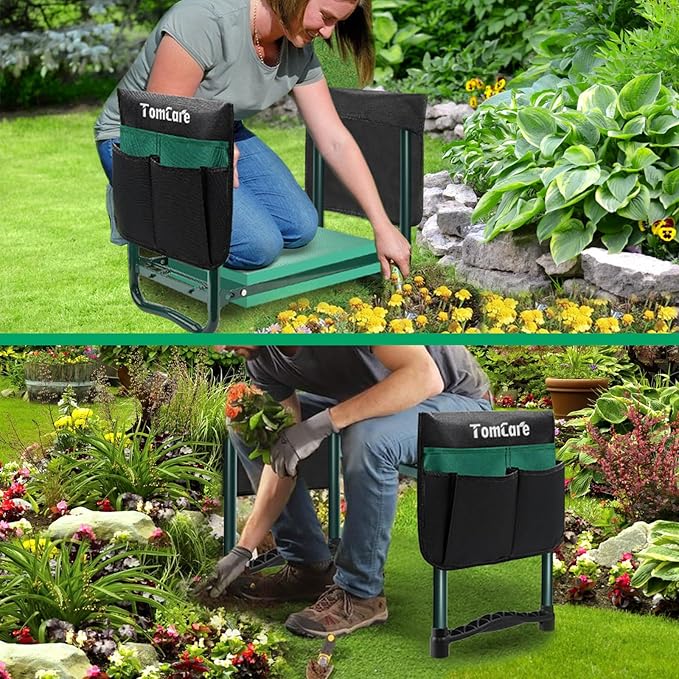 TomCare Garden Kneeler and Seat, 11.12" Kneeling Pad Sturdy Garden Bench | - Image 7