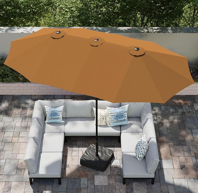 PHI VILLA 15ft Large Outdoor Patio Umbrella - Image 2