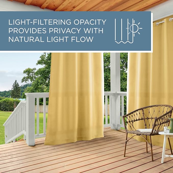 TOWN & COUNTRY BASICS Cabana Solid Heavyweight Indoor Outdoor Curtains - Image 8