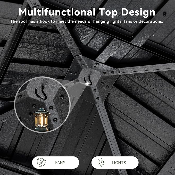 Aoxun Gazebo 12x12 Hardtop Gazebo - Image 7