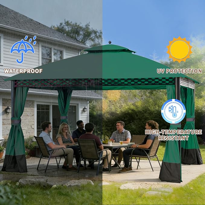 SCOCANOPY Replacement Top for 10X12Ft Oakmont Gazebo L-GZ1188PST-A, Pinehurst - Image 5