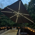 PURPLE LEAF Patio Umbrella W/Base Left-right Tilt 10FT by PURPLELEAF