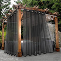 BONZER Outdoor Sheer Curtains for Patio Waterproof 2 Panels | Wide Grommet by Bonzer