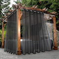 BONZER Outdoor Sheer Curtains for Patio Waterproof 2 Panels | Wide Grommet by Bonzer