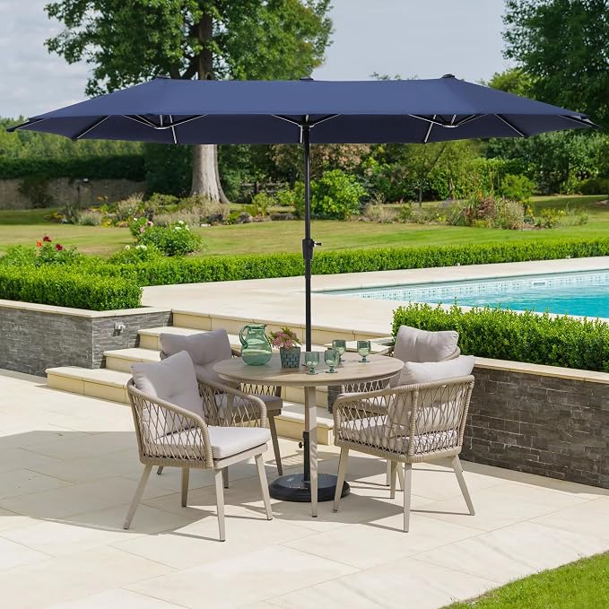 13 ft Large Double-Sided Patio Umbrella, Outdoor Umbrella, Market Umbrella - Image 2