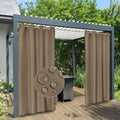 Easy-Going 100% Waterproof Outdoor Curtains 54x120 inch, Sand | Windproof by Easy-Going