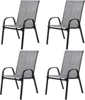 Patio Chairs Set of 4, Stacking Patio Chairs by Unknown