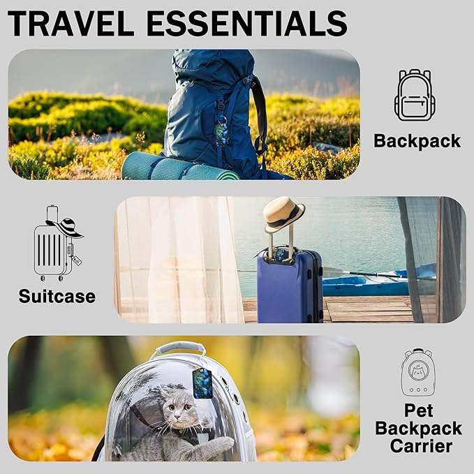 2 Pcs Watercolor Blue Butterfly Luggage Tags for Suitcases PU Leather Baggage Tags Name ID Label with Privacy Cover and Stainless Steel Loop for Men Women Travel Bag Suitcase