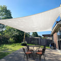 Sun Shade Sail 8' x 16' Butter Cream Rectangle Outdoor Canopy Cover | Outdoor by SUNLAX
