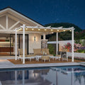 PURPLE LEAF Outdoor White Pergola 10' x 13' w/Lights by Unknown