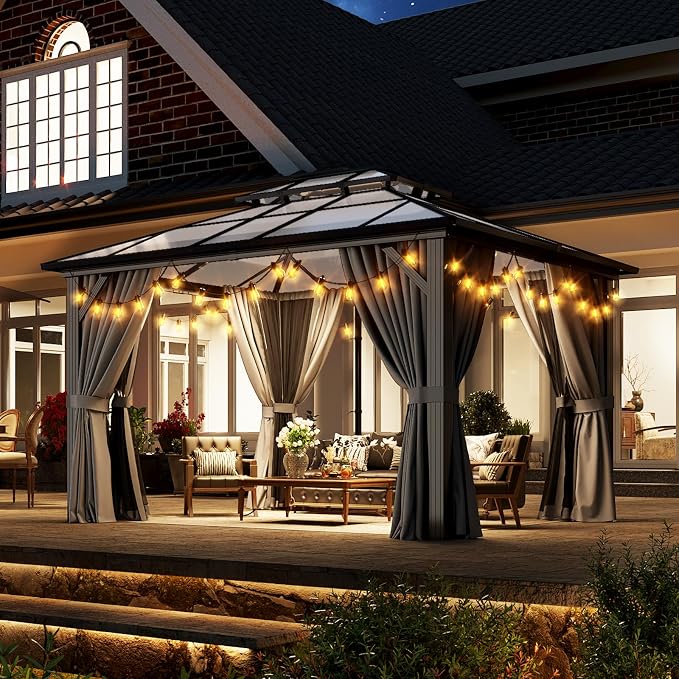 Aoxun 12'x10' Hardtop Gazebo - Image 3