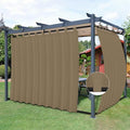 Easy-Going Outdoor Patio Curtains 2 Panels, 110x120 inch, Khaki | Privacy by Easy-Going