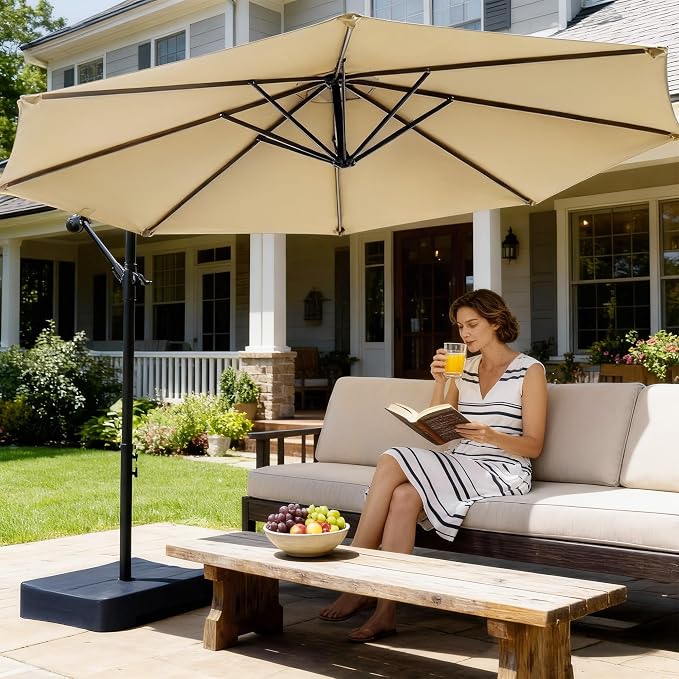 10FT Cantilever Offset Patio Umbrella - Image 4