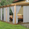 HolidayIdeas Outdoor Curtains for Patio Waterproof 6 Pcs 54x95 Inch Silver | by HolidayIdeas