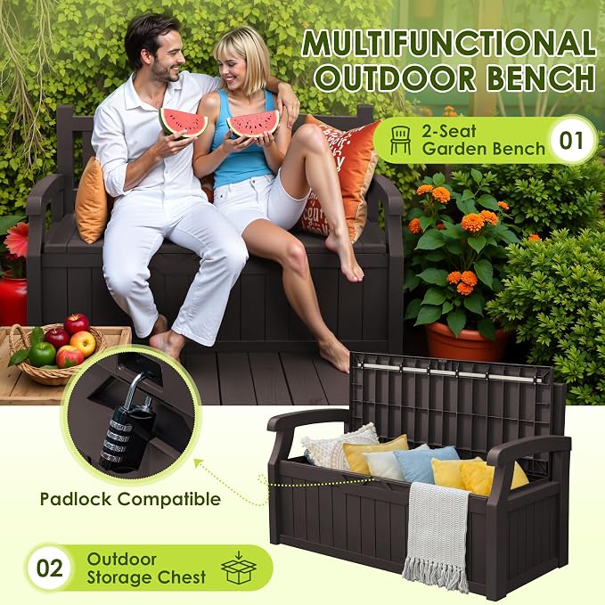 Greesum 80 Gallon Outdoor Storage Bench - Image 4