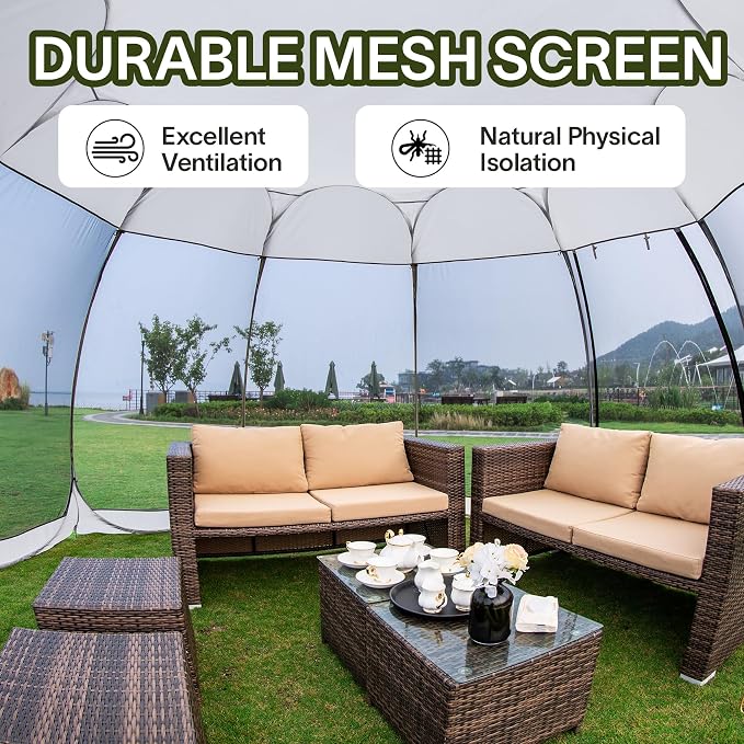 Alvantor Pop Up Screen House Tent, Instant Outdoor Gazebo - Image 3