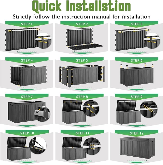 Outdoor Storage Waterproof Deck Box - Image 7
