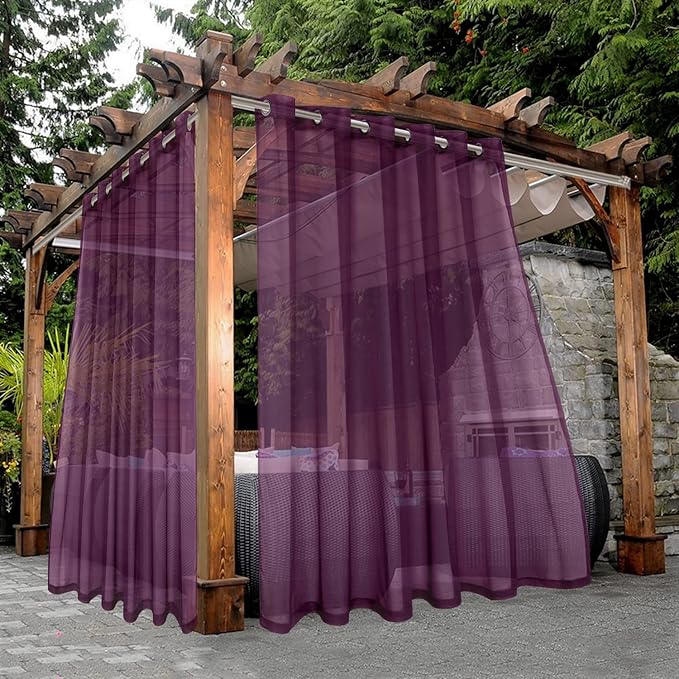 BONZER Waterproof Indoor/Outdoor Sheer Curtains by Bonzer