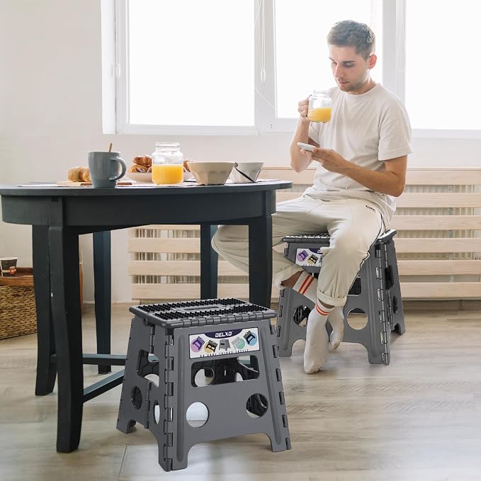 Delxo Folding Step Stool 13 Inch, 300 Lbs Step Stool - Image 4