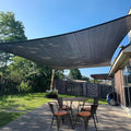Sun Shade Sail 12' x 16' Graphite Grey Rectangle Outdoor Canopy Cover by SUNLAX