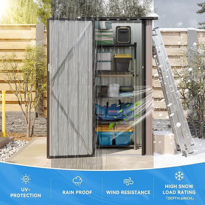 Aoxun 3x1.9 Ft Outdoor Storage Cabinet - Image 3